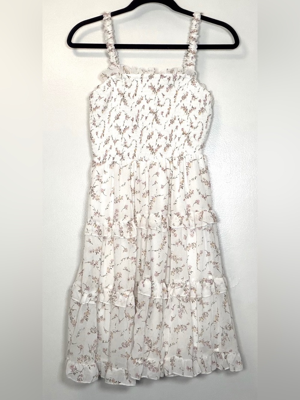 SHEIN White Floral Flowy Dress